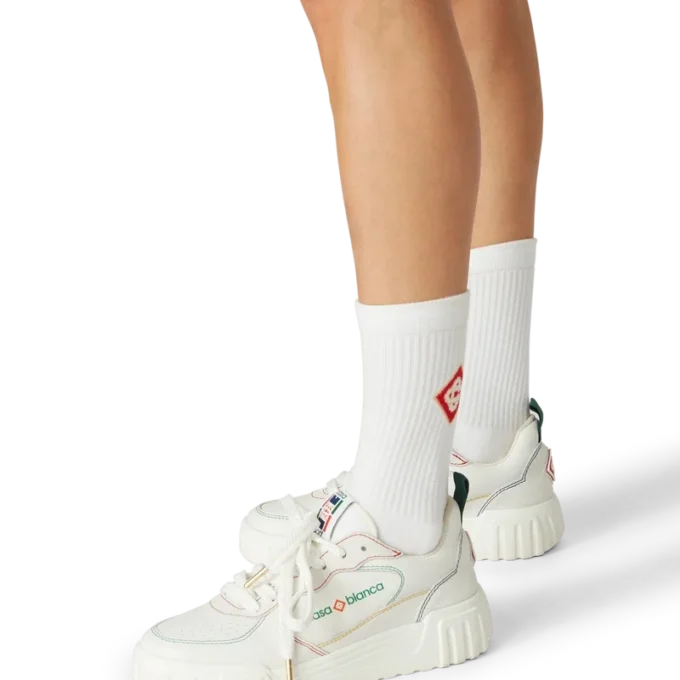 Court Sneakers für Damen in Weiß und Multicolor