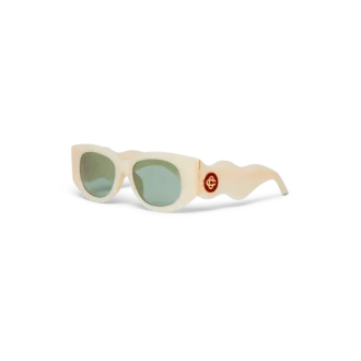 Cremefarbene Memphis-Sonnenbrille