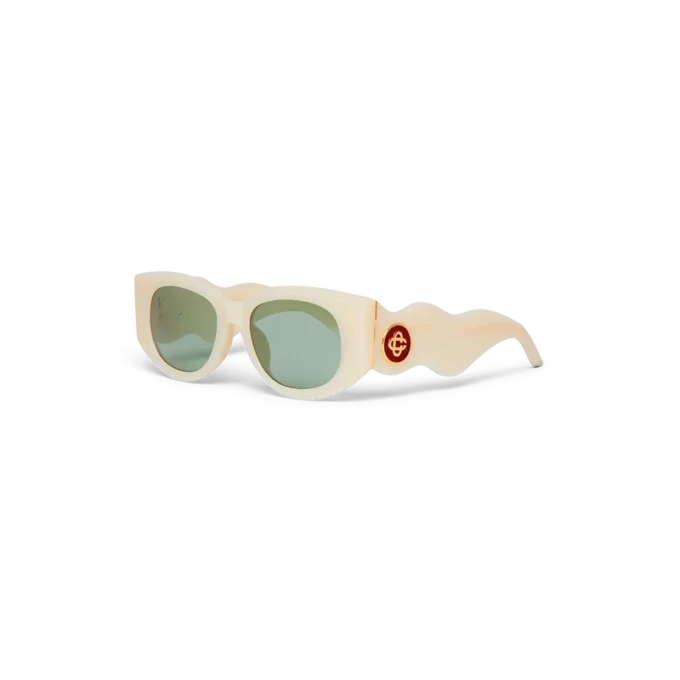 Cremefarbene Memphis-Sonnenbrille