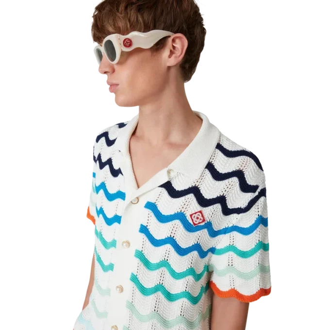 Cremefarbene Memphis-Sonnenbrille