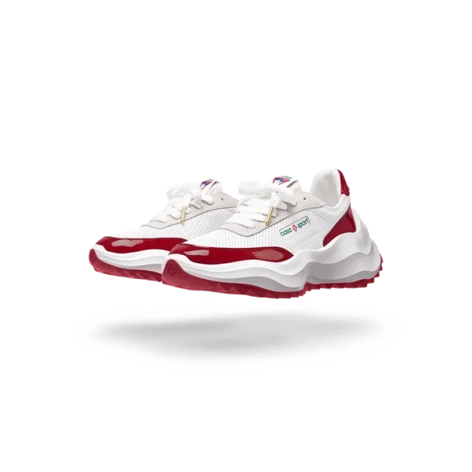 Damen-Sneaker Atlantis in Weiß und Haute Red Damen-Sneaker Atlantis in Weiß und Haute Red