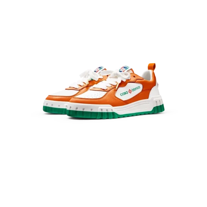 Damen-Sneaker „Court“ in Orange und Weiß