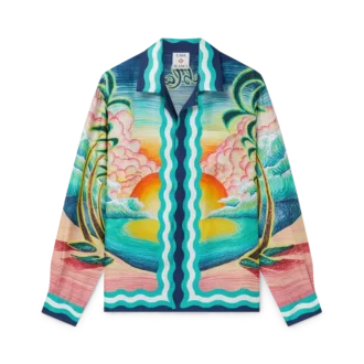 Danse De La Mer Langarm-Seidenhemd