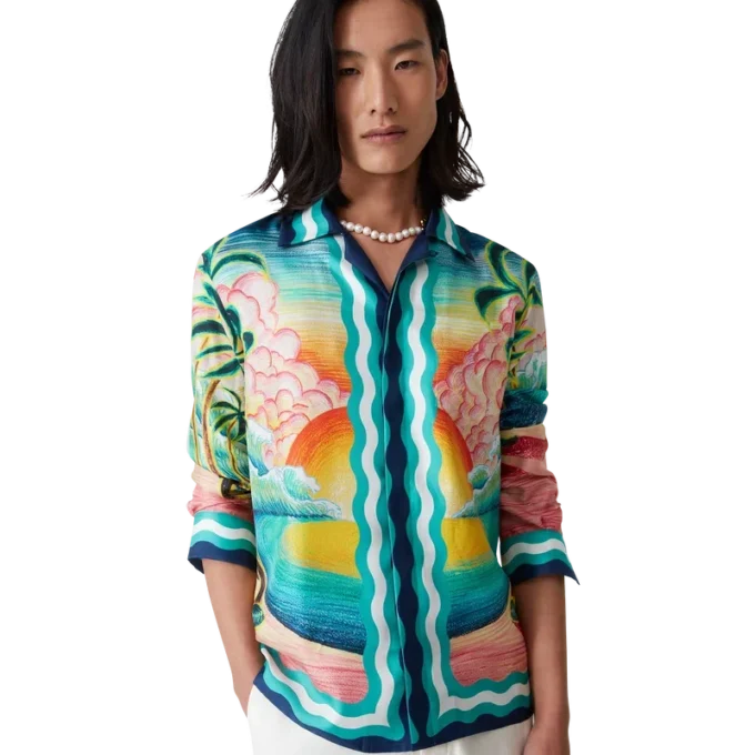 Danse De La Mer Langarm-Seidenhemd Danse De La Mer Langarm-Seidenhemd