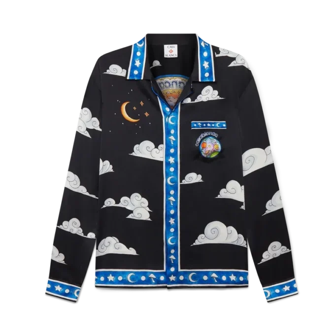 Das langärmelige Seidenhemd „The Four Elements“