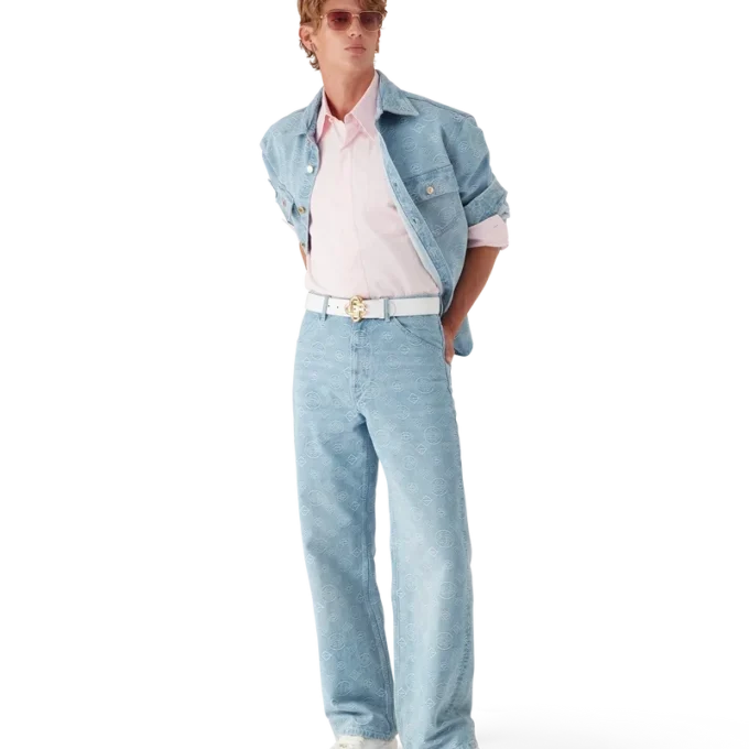 Denim Monogram Relaxed Fit Jeans