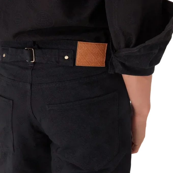 Denim Monogram Straight-Leg-Jeans Denim Monogram Straight-Leg-Jeans