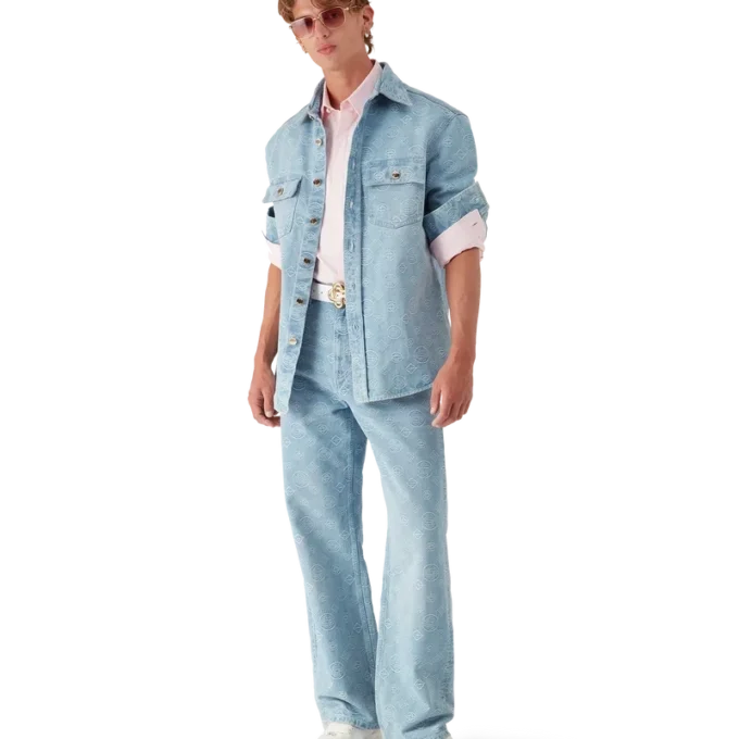 Denim-Monogramm-Hemd Denim-Monogramm-Hemd