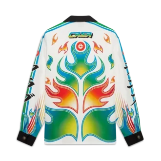 Flame Laurel Langarmhemd aus Seidentwill