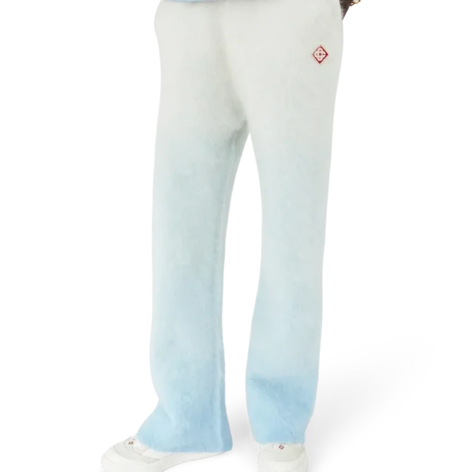 Flauschige Mohair-Hose mit Farbverlauf