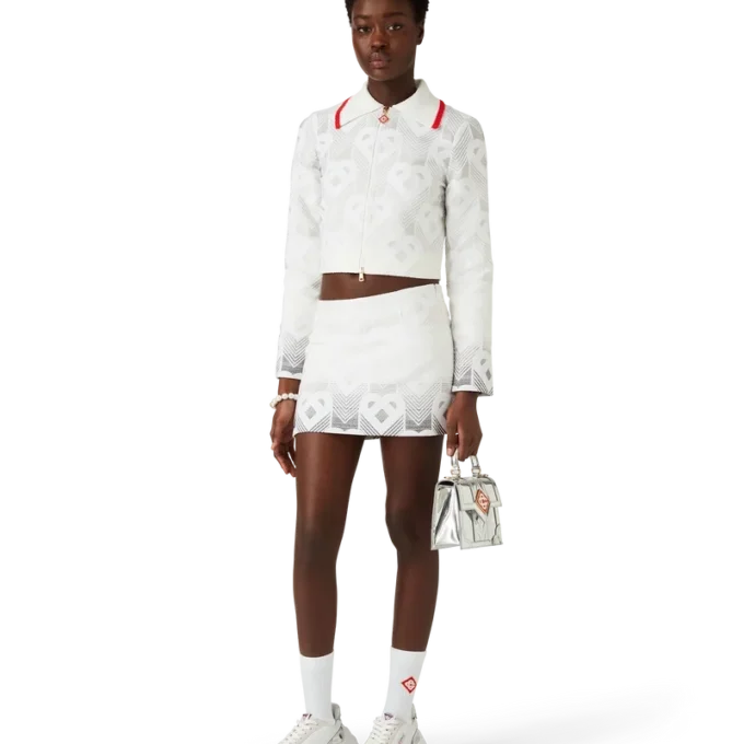 Frottee-Jacke mit Herz-Monogramm in Farbverlauf