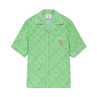 Frottee-Monogramm-Hemd mit kurzen Shorts