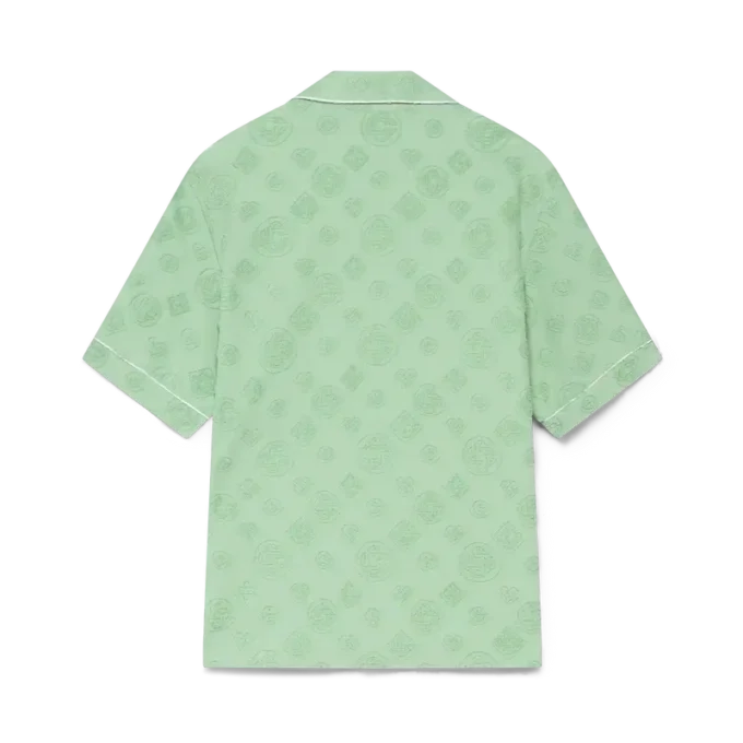 Frottee-Monogramm-Hemd mit kurzen Shorts Frottee-Monogramm-Hemd mit kurzen Shorts