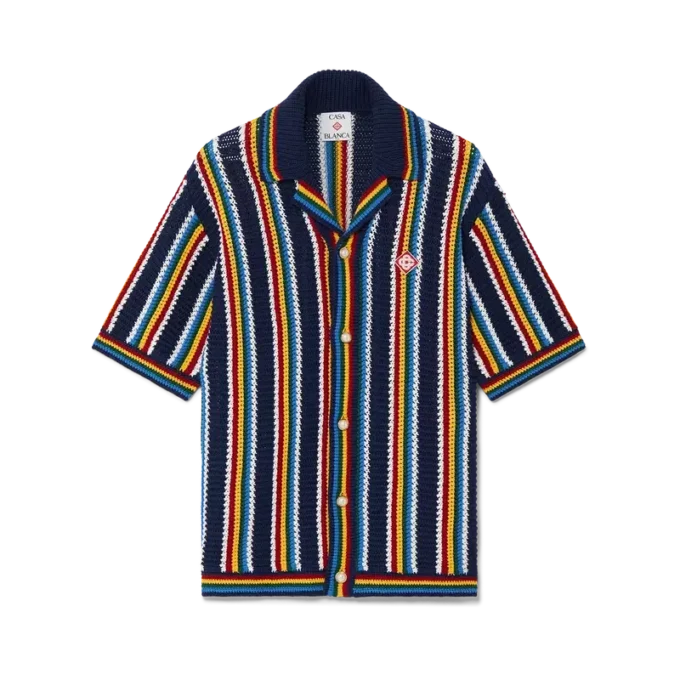 Gehäkeltes Streifenhemd