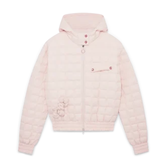 Gesteppte Nylon-Kapuzenjacke