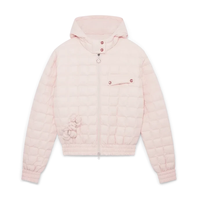 Gesteppte Nylon-Kapuzenjacke