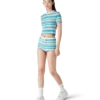 Gestreifte Frottee-Minishorts