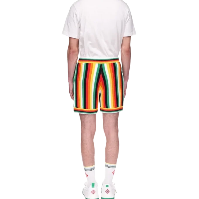 Gestreifte Frottee-Shorts