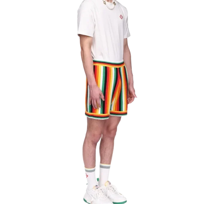 Gestreifte Frottee-Shorts