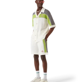 Gestreifte Häkel-Shorts