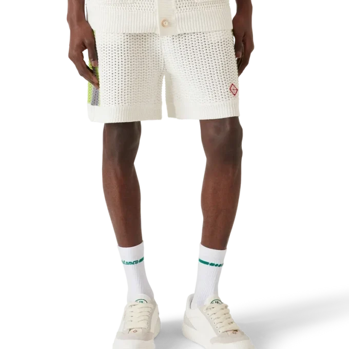 Gestreifte Häkel-Shorts