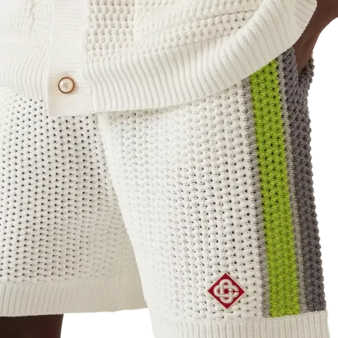 Gestreifte Häkel-Shorts