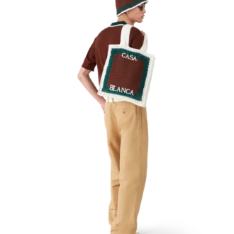 Gestreifte Häkel-Tasche