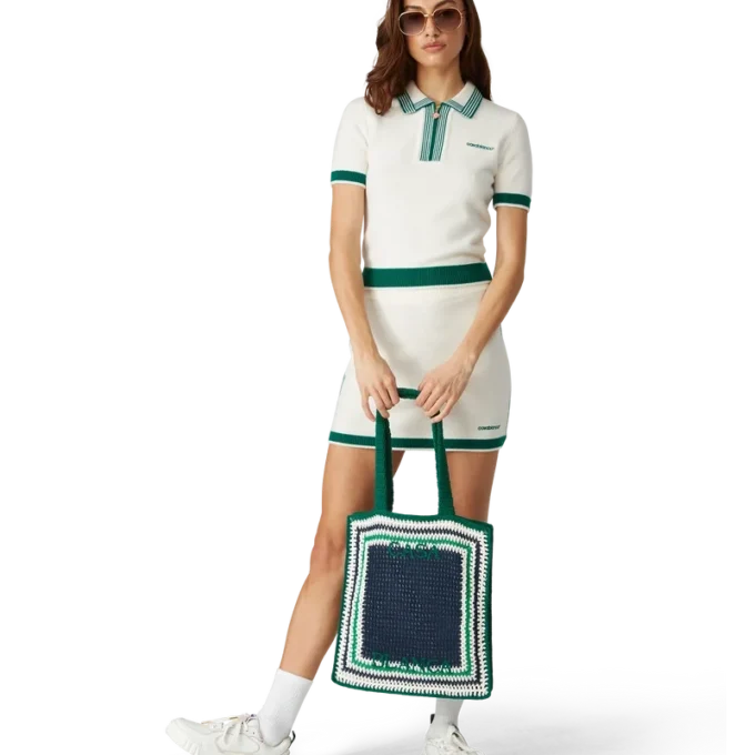 Gestreifte Häkel-Tasche Gestreifte Häkel-Tasche