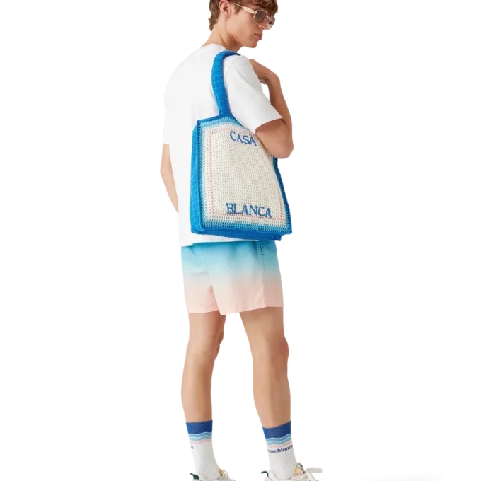 Gestreifte Häkel-Tasche Gestreifte Häkel-Tasche