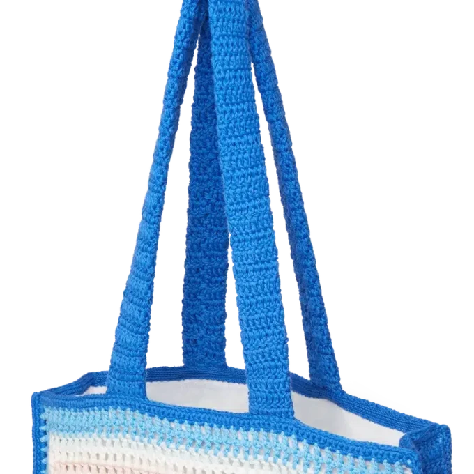 Gestreifte Häkel-Tasche Gestreifte Häkel-Tasche