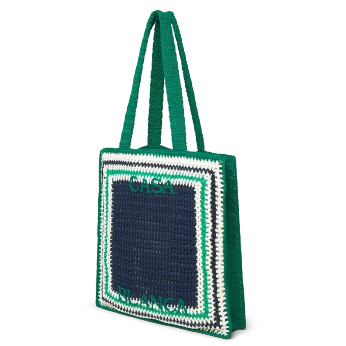 Gestreifte Häkel-Tasche Gestreifte Häkel-Tasche