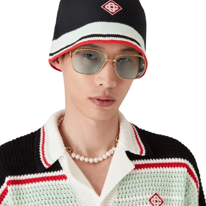 Gestreifte Häkelmütze Gestreifte Häkelmütze