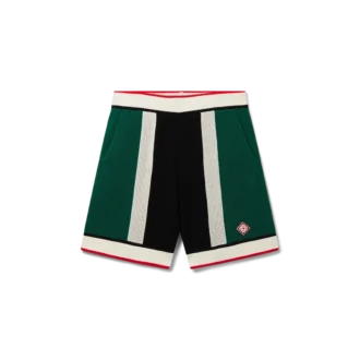 Gestreifte Mesh-Shorts