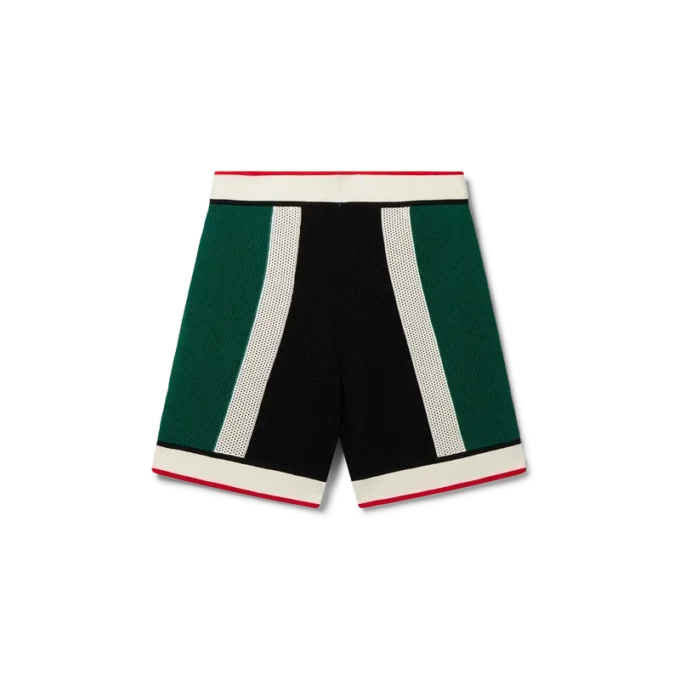 Gestreifte Mesh-Shorts