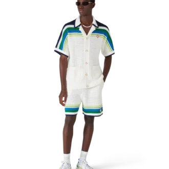 Gestreifte Strick-Shorts