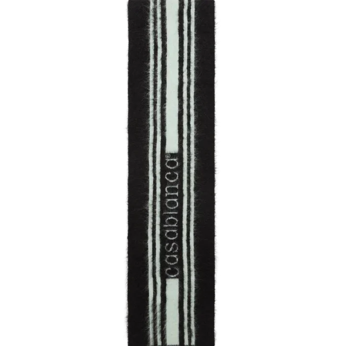 Gestreifter Mohair-Schal