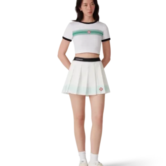 Gestreifter Plissee-Minirock