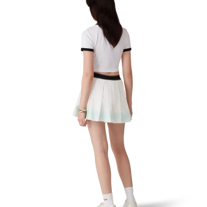 Gestreifter Plissee-Minirock