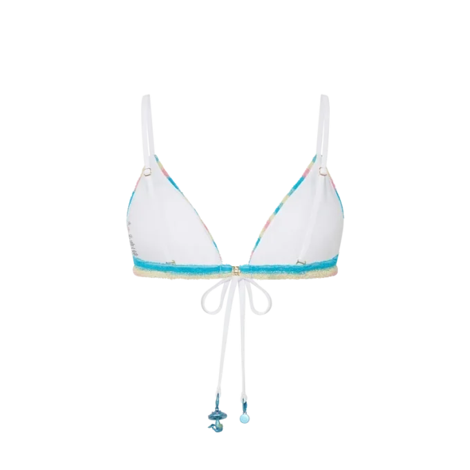 Gestreiftes Bikini-Oberteil aus Frottee Gestreiftes Bikini-Oberteil aus Frottee