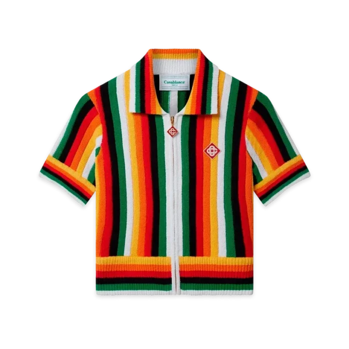 Gestreiftes Frottee-Oberteil Gestreiftes Frottee-Oberteil