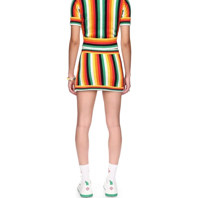 Gestreiftes Frottee-Oberteil Gestreiftes Frottee-Oberteil