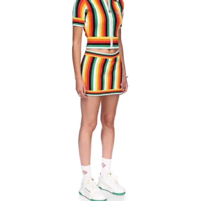 Gestreiftes Frottee-Oberteil Gestreiftes Frottee-Oberteil