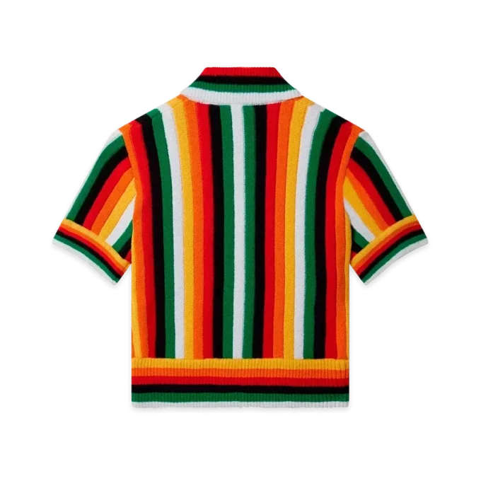 Gestreiftes Frottee-Oberteil Gestreiftes Frottee-Oberteil