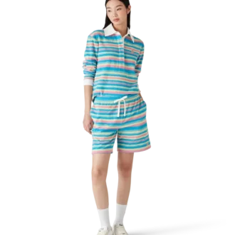 Gestreiftes Frottee-Poloshirt