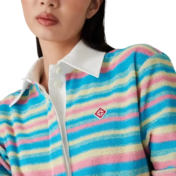 Gestreiftes Frottee-Poloshirt