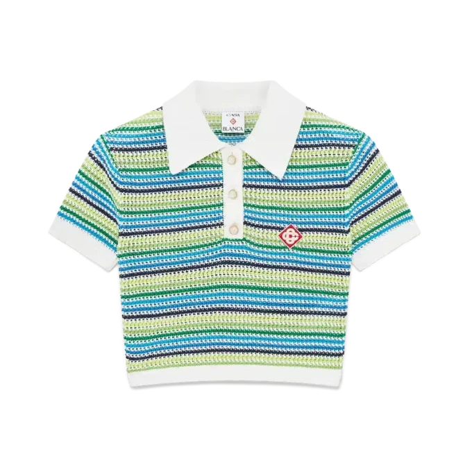Gestreiftes Kurzarm-Poloshirt