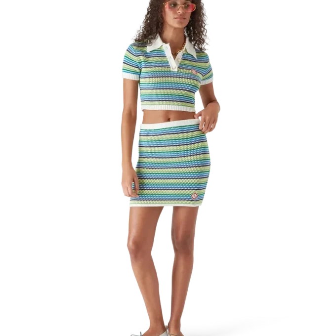 Gestreiftes Kurzarm-Poloshirt