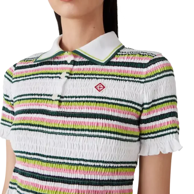 Gestreiftes, kurzes Poloshirt