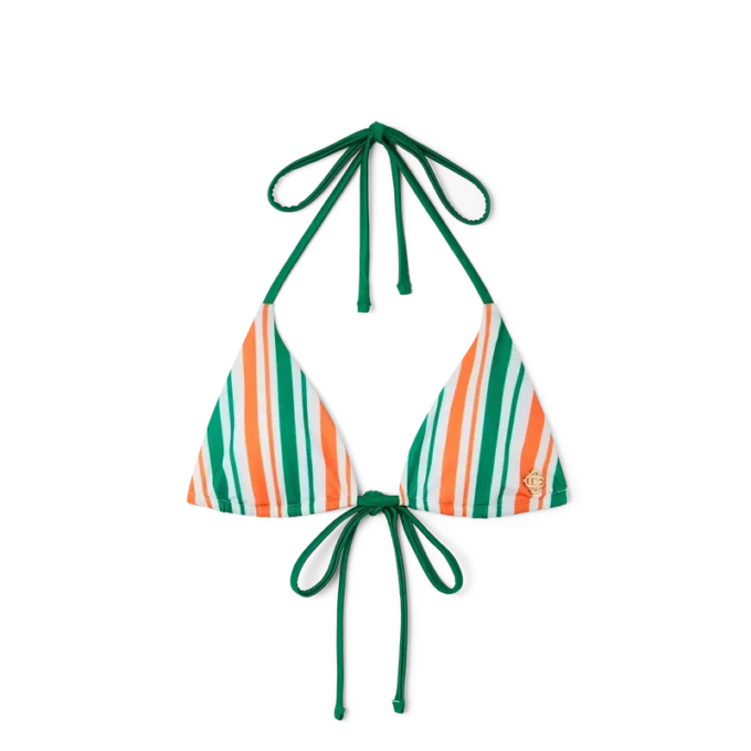 Gestreiftes String-Bikini-Oberteil