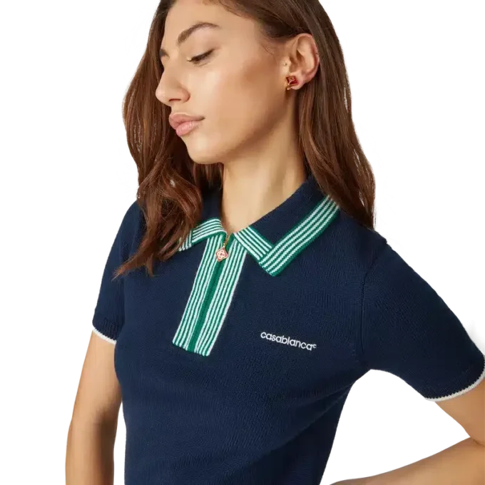 Gestricktes Tennis-Poloshirt